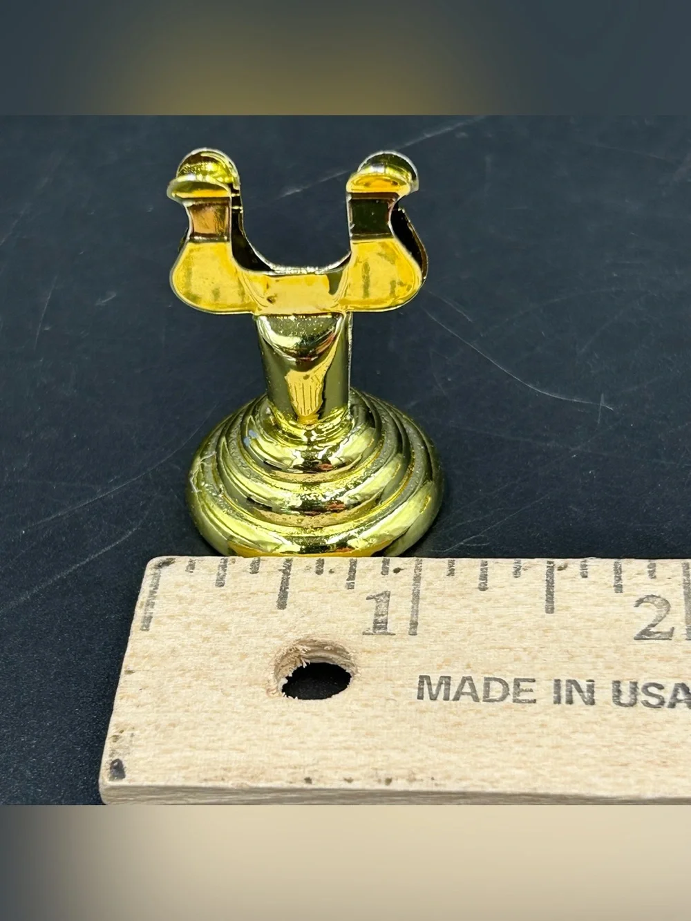 Set of 8 Vintage Gold Tone Metal Place Card Holders Name Card Table Stands
